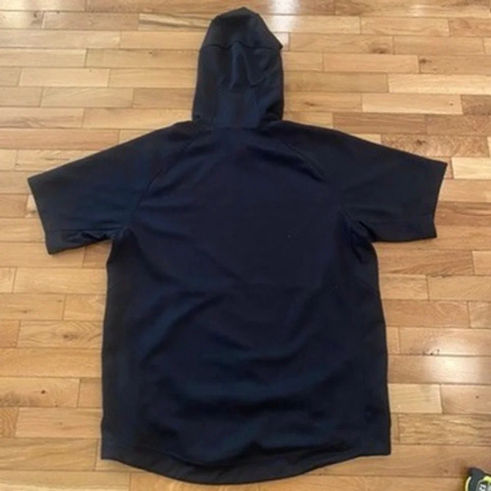 Nike Dri-FIT Mens Black Short Sleeve Hoodie Pullover Activewear Large